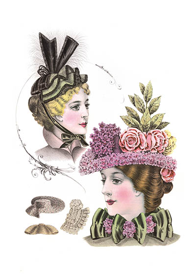 Женщина в шляпе с цветами: подборка картинок