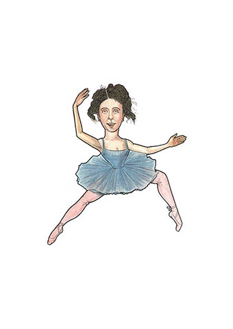 Открытка Русский балет в карикатурах #43. Ю. Н. Садова
