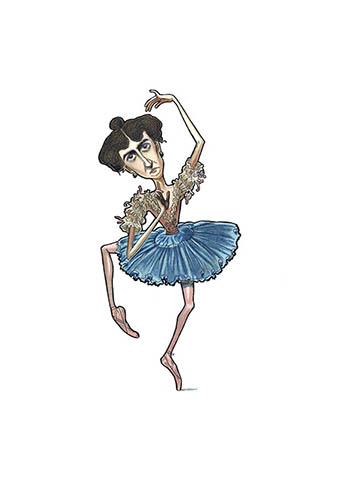 Открытка Русский балет в карикатурах #76. М. С. Лиц