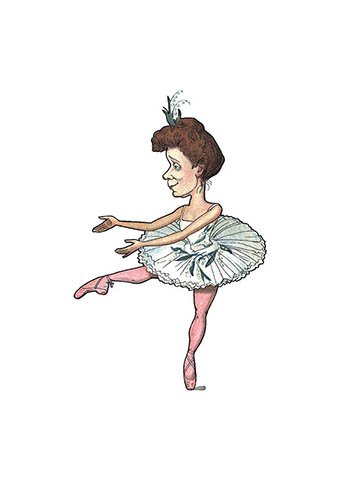 Открытка Русский балет в карикатурах #79. Л. А. Рославлева