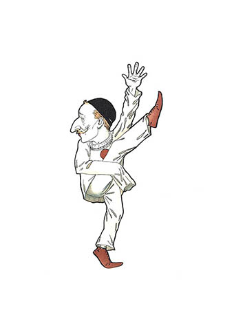 Открытка Русский балет в карикатурах #94. С. И. Лукьянов