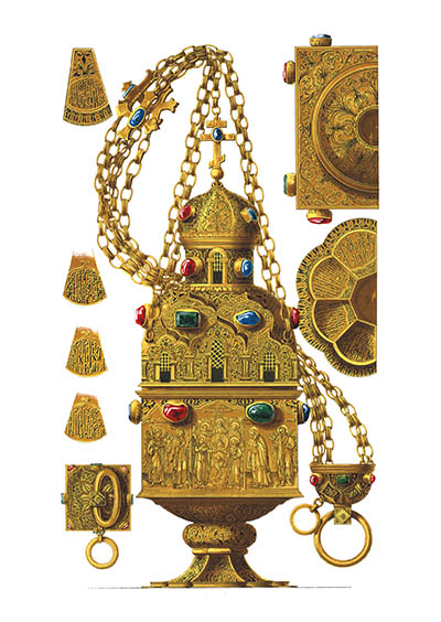 Открытка Сокровища России #34. Золотое кадило