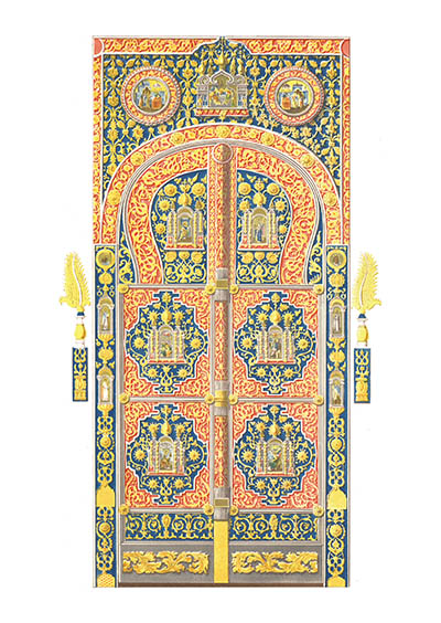 Открытка Сокровища России #79. Царские двери церкви Саввы святого