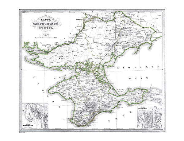 Таврическая губерния российской империи карта